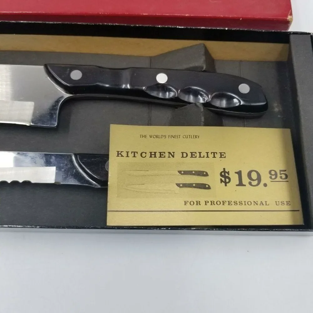 Vintage Chefmaster Kitchen Delite Stainless Steel 2-piece Cutlery Set USA New
